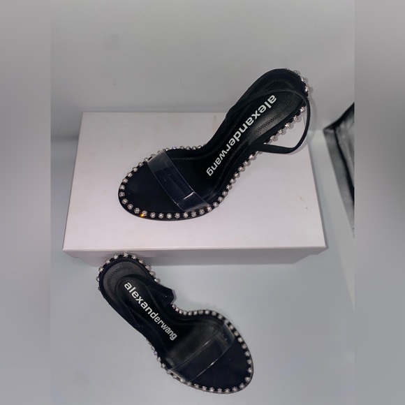 Alexander Wang Women’s Nova Crystal Slingback High-Heel Sandals Size 7 - Picture 2 of 3